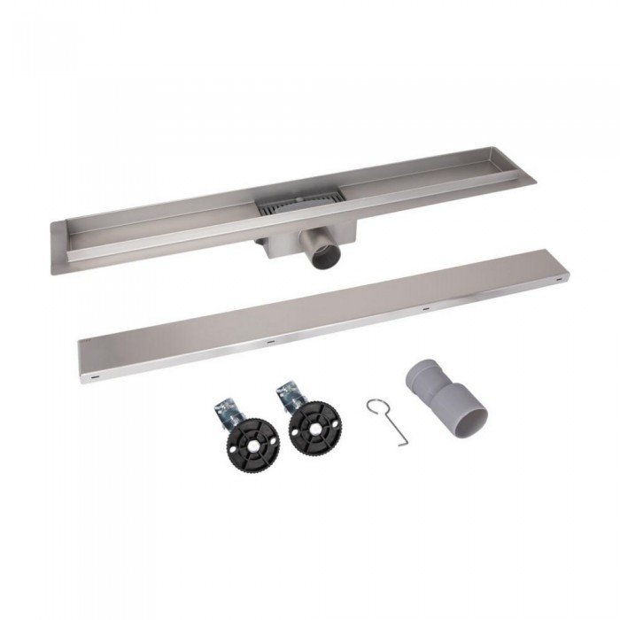 Трап из нержавеющей стали Qtap Taurus FA1000 линейный с сухим затвором