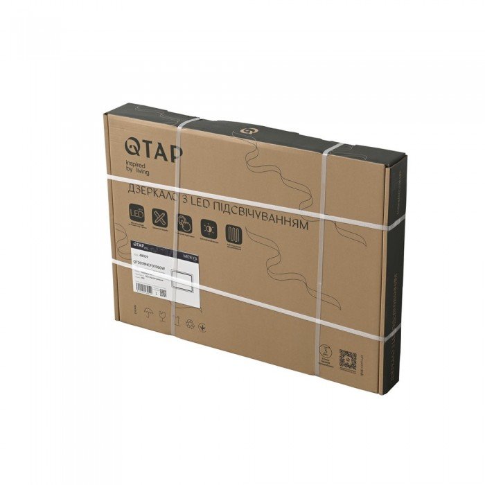 Зеркало Qtap Mideya (DC-F614) 700х500 с LED-подсветкой Touch, с антизапотеванием, диммером QT2078NCF07050W