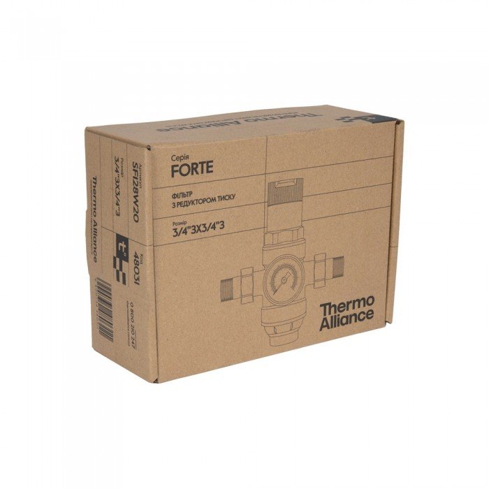 Фильтр самопромывной Thermo Alliance Forte 3/4" с редуктором для холодной воды SF128W20