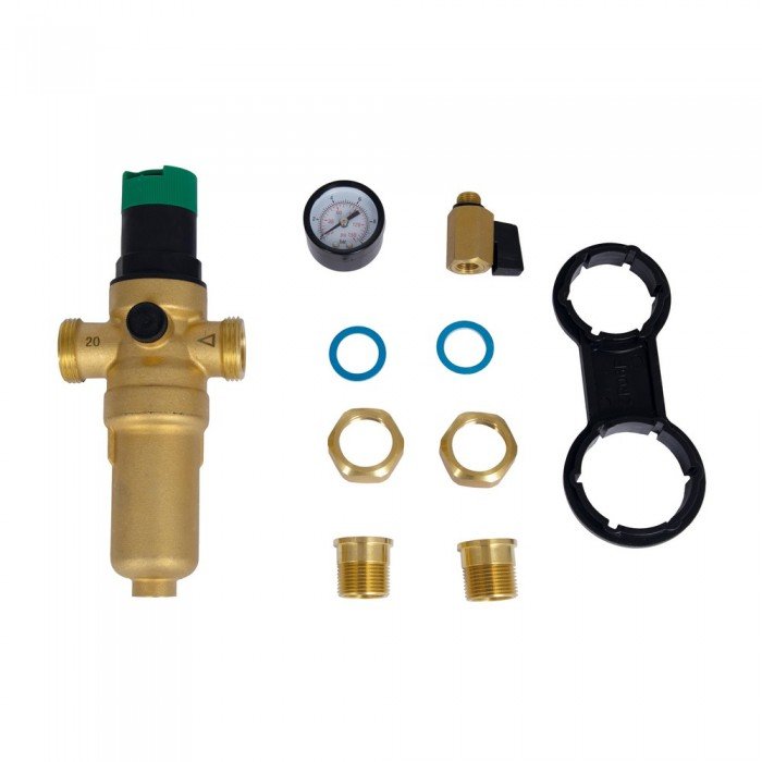 Фильтр самопромывной Thermo Alliance Forte 3/4" с редуктором для горячей воды SF128W20H Фильтр самопромывной Thermo Alliance Forte 3/4" с редуктором для горячей воды SF128W20H