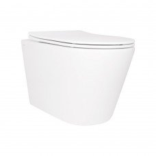 Унитаз подвесной Qtap Scorpio безободковый Ultra Quiet с сиденьем Soft-close QT14332380ASW Унитаз подвесной Qtap Scorpio безободковый Ultra Quiet с сиденьем Soft-close QT14332380ASW