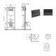 Готовое решение Qtap для ванной комнаты: подвесной унитаз Swan Ultra Quiet 520×360×320 + комплект инсталляции Nest 4 в 1 (линейная клавиша Black mat)