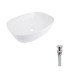 Комплект Qtap Cardinal: Раковина накладна 500×380×140 мм, White, овальна + Донний клапан Pop-up PU02