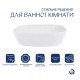 Комплект Qtap Cardinal: Раковина накладная 600x380x140 мм, White, овальная + Донный клапан Pop-up PU02