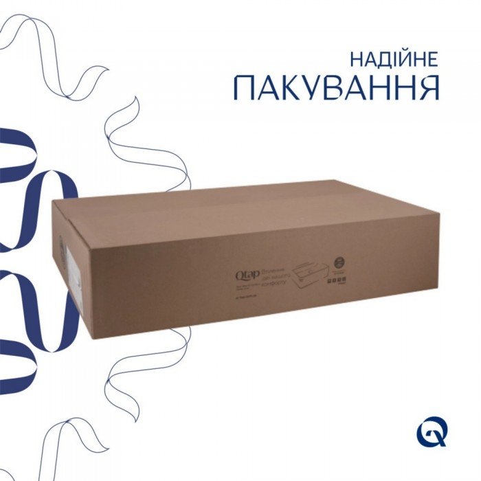 Комплект Qtap Kolibri: Раковина накладная 425x425x140 мм, White, квадратная + Донный клапан Pop-up PU02
