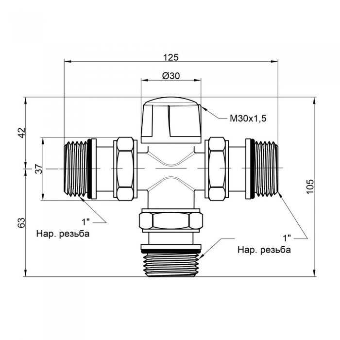 Зонный вентиль Icma 1"х3 №301