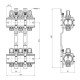 Коллектор Icma 1" 3 выхода, без расходомера №K005