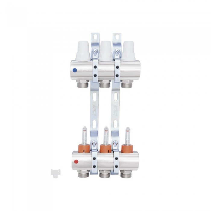 Коллектор Icma 1" 3 выхода, с расходомерами №K013