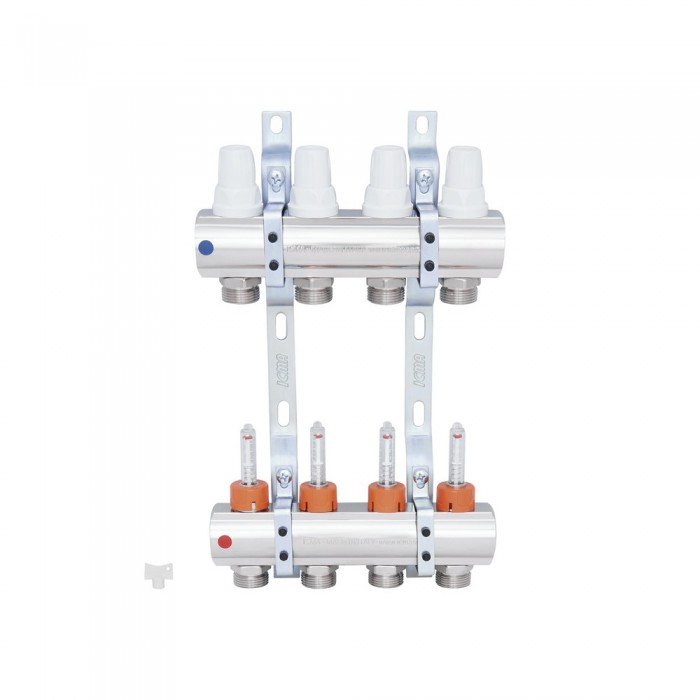 Коллектор Icma 1" 4 выхода, с расходомерами №K013