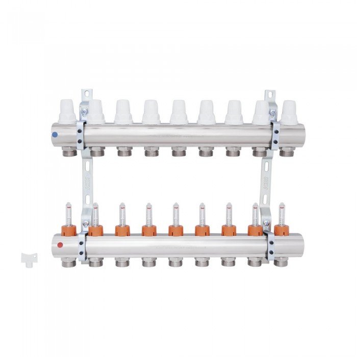 Коллектор Icma 1" 9 выходов, с расходомерами №K013