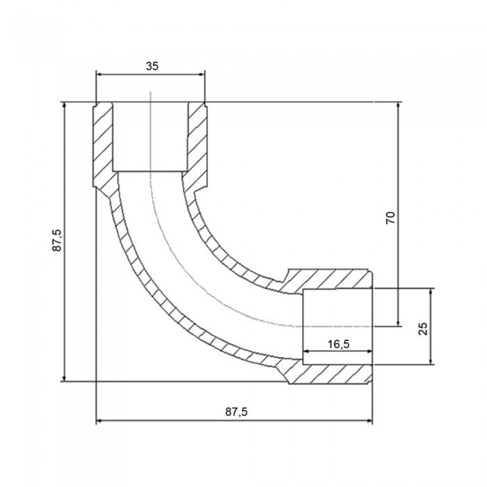 Уголок PPR Blue Ocean отвод 25, 90° ВВ