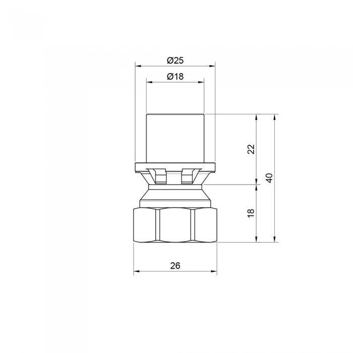 Перехідник прес Icma 16х1/2" ВР №401