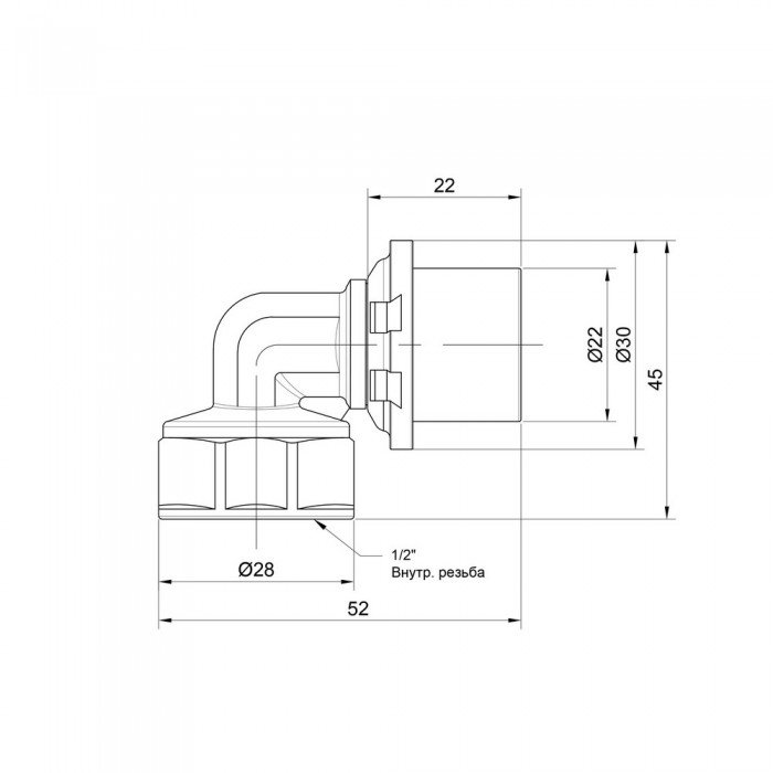 Кутик прес Icma 20х1/2" ВР №405