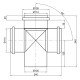 Крестовина канализационная TA Sewage 110 90°