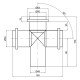 Крестовина канализационная TA Sewage 50, 90°