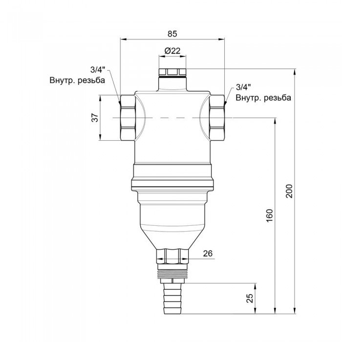 Самопромывной фильтр Icma 3/4" №745