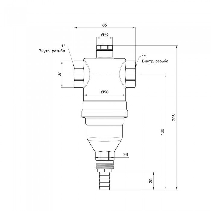 Самопромывной фильтр Icma 1" №745