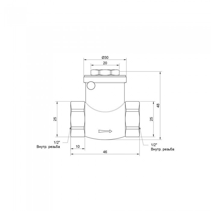 Обратный клапан лепестковый SD Plus 1/2" SD242W15