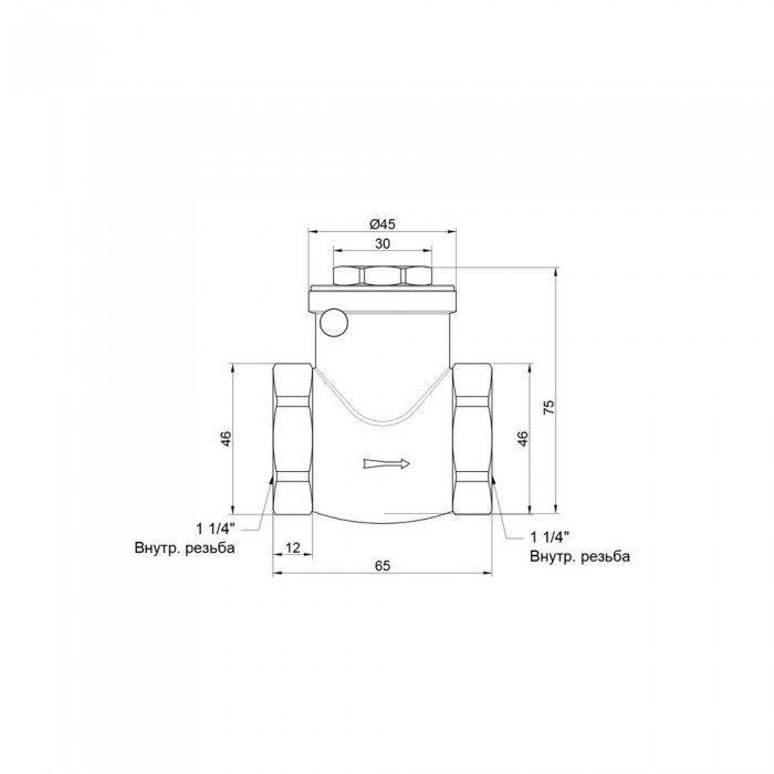 Зворотний клапан пелюстковий SD Plus 1" 1/4 SD242W32