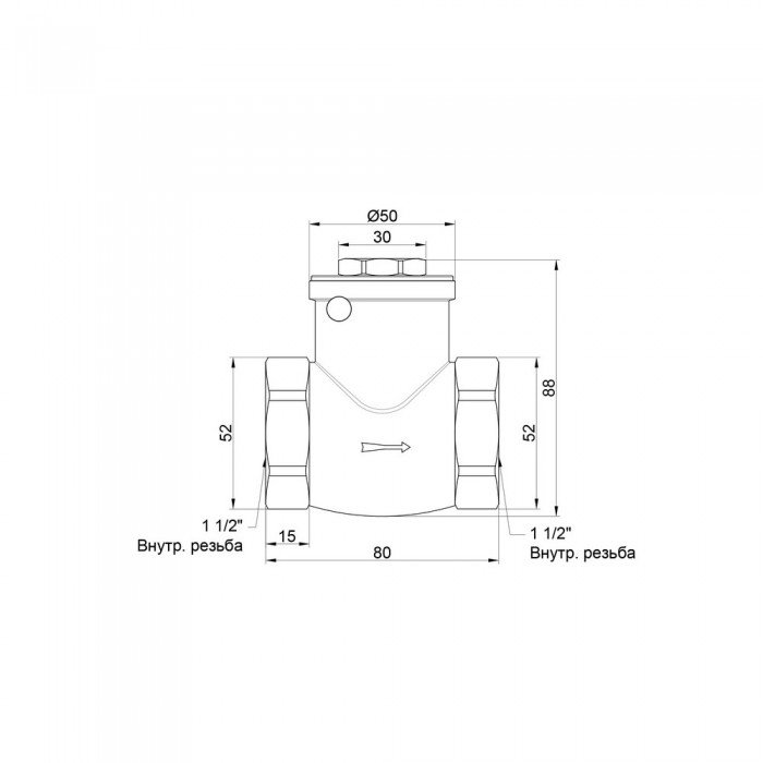 Обратный клапан лепестковый SD Plus 1" 1/2 SD242W40