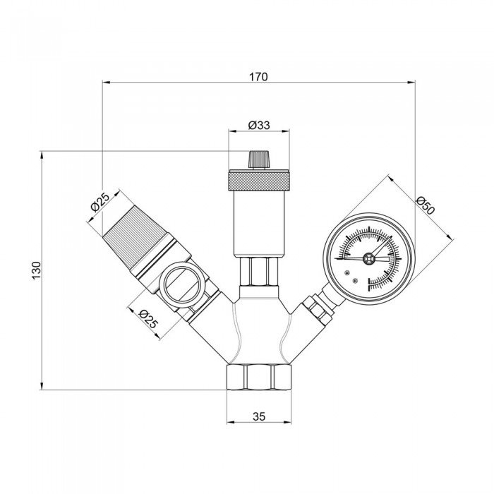 Группа безопасности котла Thermo Alliance Base Plus 1" SD291
