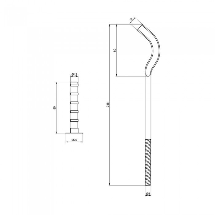 Кріплення SD Plus на чавунний радіатор 10х250 мм SD113250