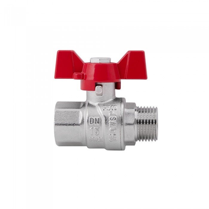 Кран шаровой SD Forte 1/2" ВН для воды (бабочка) SF607W15