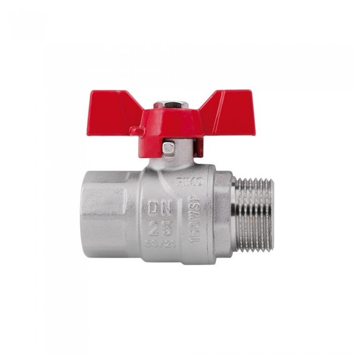 Кран шаровой SD Forte 1" ВН для воды (бабочка) SF607W25