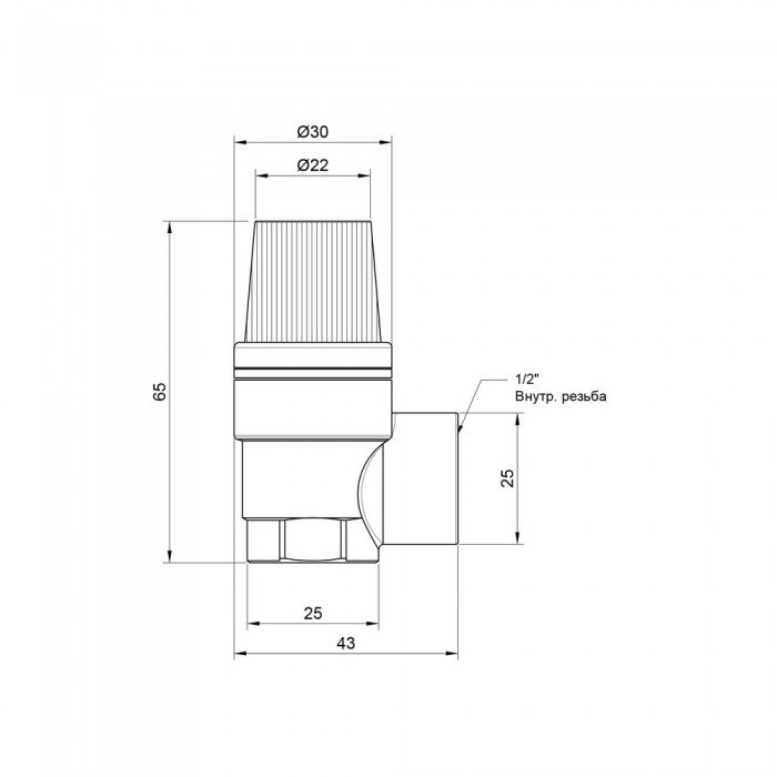 Предохранительный клапан SD Plus 1/2" ВР 6 бар SD2446