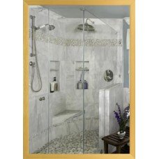 Зеркало настенное Zerix FONTE MRZ09-70x85-Reverse GOLD прямоугольное в золотой раме (ZX5639)