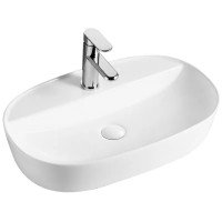 Раковина накладна Mixxus Premium ELLIPSE-0204 600х380х115mm з отвором під змішувач (MP6679)