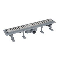 Душевой трап Mixxus Drain-07-40 с пласт. основанием и накладкой из нерж. стали SUS304 70x400мм (MI6