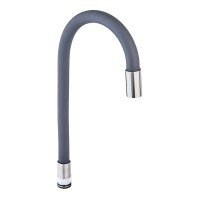 Силиконовый излив для смесителя Mixxus SPO-06.SUS Refl.Black (MI6066)