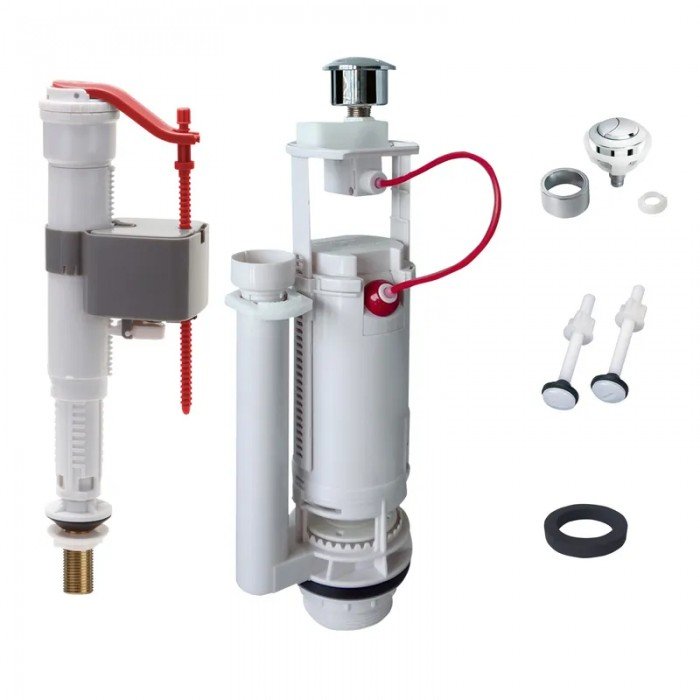 Комплект арматури Koer KT-0301-3/8" (спускна 2-х кноп.+ наповнювальна з універс. підключенням) (KR5059) Комплект арматури Koer KT-0301-3/8" (спускна 2-х кноп.+ наповнювальна з універс. підключенням) (KR5059)