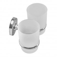 Тримач з 2-ма стаканами (скло) Zerix AFB-0108 (ZX5058)