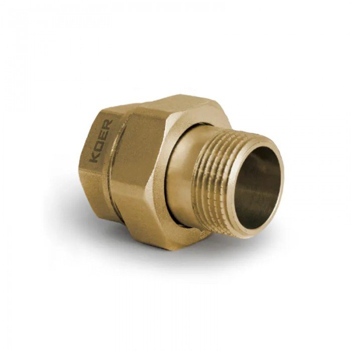 Згін американка прямий, без нікелю Koer KR.341.WN - 1/2" (KR4736) Згін американка прямий, без нікелю Koer KR.341.WN - 1/2" (KR4736)