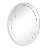 Дзеркало настінне Zerix FUSION MOZ03-55x70 овальне з декором (ZX5632)