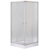 Душова кабіна з низьким піддоном Mixxus CUBIC SCT01-90x90x195-FB CHROME матове скло 4мм (MI6903)