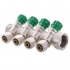 Колектор вентильний з фитингом Koer KR.1124-4 1"x4 ways (KR2834) Колектор вентильний з фитингом Koer KR.1124-4 1"x4 ways (KR2834)