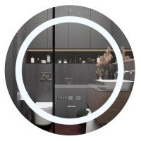 Зеркало Mixxus PLAIN MC02-60-CASE с Led Touch, Anti-fog, димером, регулятором яркости, часами (MI66