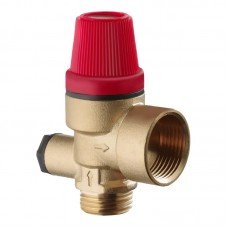 Клапан предохранительный ВН 1/2"х3/4" Koer KR.1262 (с вых. для подключ. манометра) (3 бар) (KR3111)