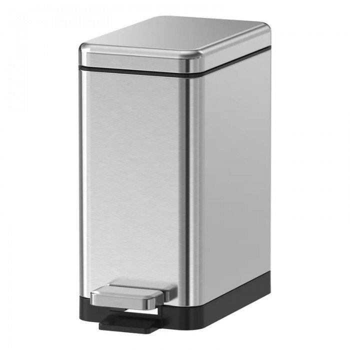 Мусорное ведро с плавным закрытием прямоугольное Koer TC-010210-02 10 л цвет нержавейка (KR5597)