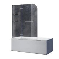 Шторки стеклянные на ванну Koer SR BS05-90x140-TR-01 прозрачное стекло Easy Clean 6мм, хром (KR5372 Шторки стеклянные на ванну Koer SR BS05-90x140-TR-01 прозрачное стекло Easy Clean 6мм, хром (KR5372