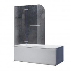 Шторки стеклянные на ванну Koer SR BS05-90x140-TR-01 прозрачное стекло Easy Clean 6мм, хром (KR5372 Шторки стеклянные на ванну Koer SR BS05-90x140-TR-01 прозрачное стекло Easy Clean 6мм, хром (KR5372