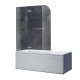 Шторки стеклянные на ванну Koer SR BS05-90x140-TR-01 прозрачное стекло Easy Clean 6мм, хром (KR5372 Шторки стеклянные на ванну Koer SR BS05-90x140-TR-01 прозрачное стекло Easy Clean 6мм, хром (KR5372