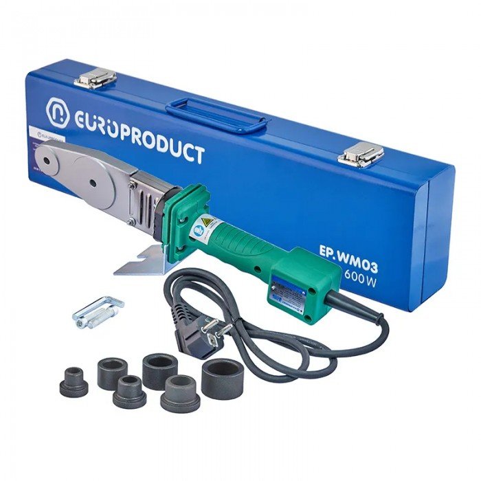 Паяльник для труб PPR, Europroduct EP.WM03 (плоские насадки) 20/32mm (EP6093) Паяльник для труб PPR, Europroduct EP.WM03 (плоские насадки) 20/32mm (EP6093)