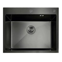 Мойка из нержавеющей стали MIXXUS MH5843 DECOR NANO-BLACK (3.0/0.8) цвет графит (MI7042)