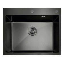 Мийка з нержавіючої сталі MIXXUS MH5843 DECOR NANO-BLACK (3.0/0.8) колір графіт (MI7042)