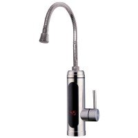 Водонагреватель Zerix ELW34-EF 3 kW проточн., нерж, С ИНД. ТЕМП., РЕФЛ. вылил, на мойку (ZX4935)