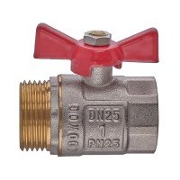 Кран шаровый ГШБ, ручка "бабочка" красная Waterpro WP607-25FMW - 1" FMW (WP2917)